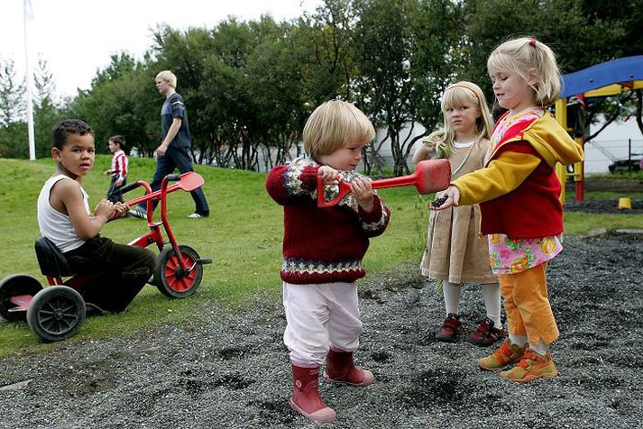 Í leikskóla Stefnt er að því að koma öllum börnum í 2010-árgangi inn á leikskóla í Reykjavík á næsta ári. Fréttablaðið/Vilhelm