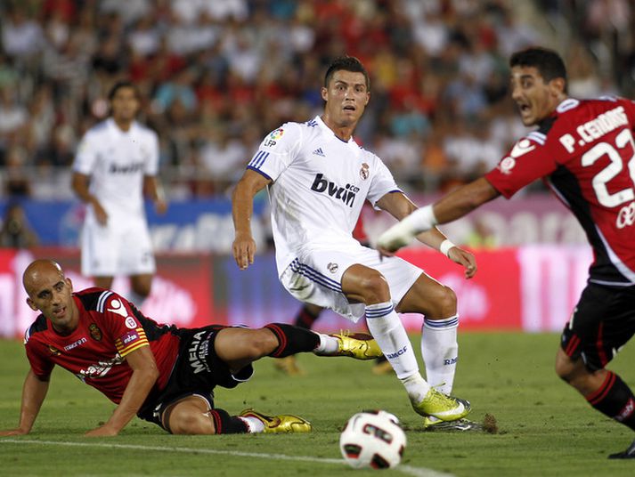 Cristiano Ronaldo í fyrsta leik tímabilsins á móti Mallorca.