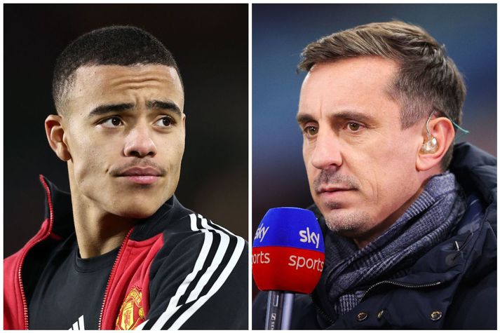 Mason Greenwood og Gary Neville