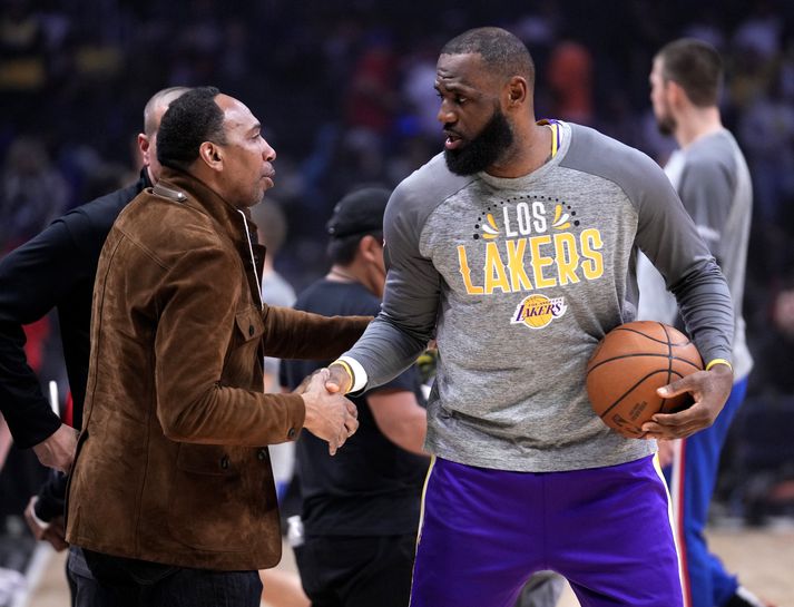 Stephen A. Smith og LeBron James.