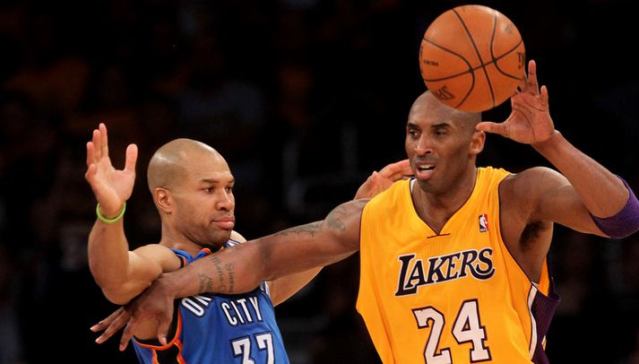 Kobe Bryant og Derek Fisher.