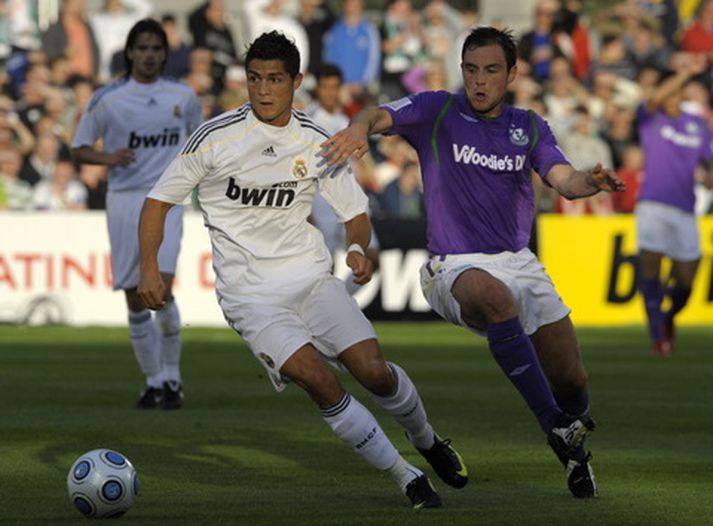 Cristiano Ronaldo í leiknum gegn Shamrock Rovers.