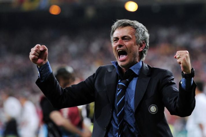 Mourinho fagnar í sigurleik með Inter Milan