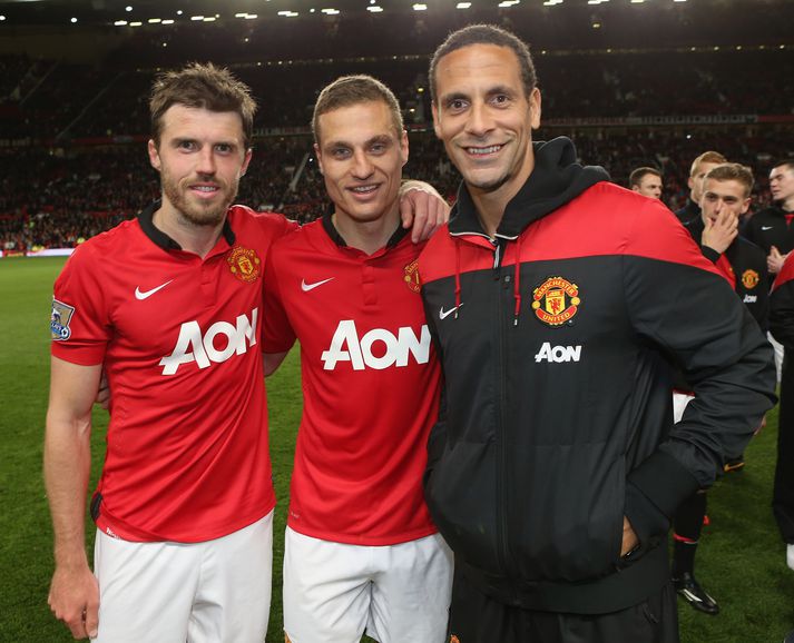 Rio Ferdinand og Nemanja Vidic mynduðu feykilega öflugt miðvarðarpar hjá Manchester United.