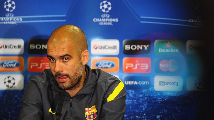 Pep Guardiola, þjálfari spænska liðsins Barcelona.