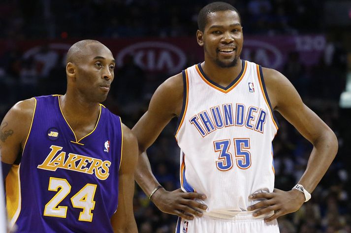 Kevin Durant og Kobe Bryant.