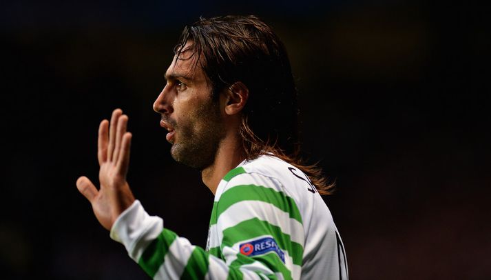 Georgios Samaras skoraði sigurmark Celtic í Moskvu.