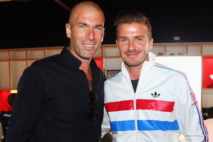 David Beckham og  Zinedine Zidane.