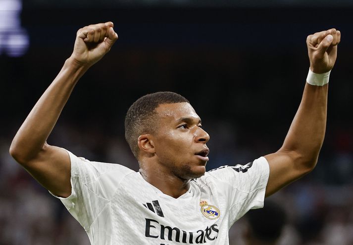 Kylian Mbappé skoraði fyrsta mark Madrídinga. 