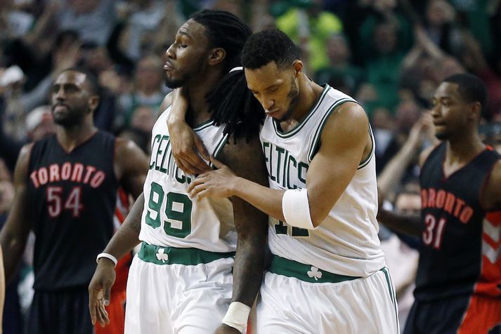 Jae Crowder var hetja Boston Celtics í nótt.