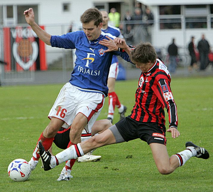 Baldur Aðalsteinsson í leik með Val gegn Víkingi.