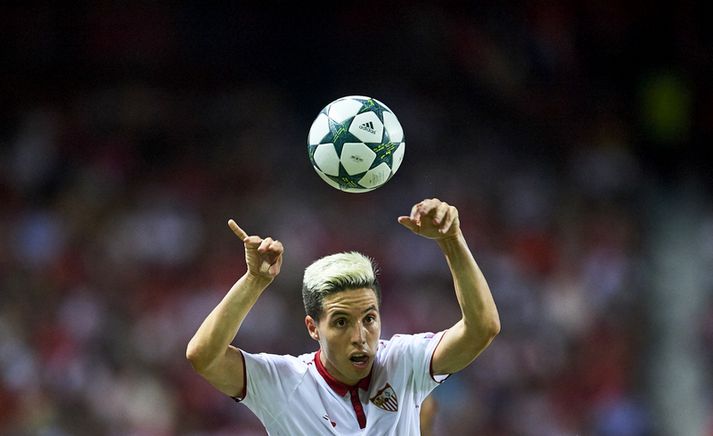 Samir Nasri í leik með Sevilla, þar sem hann hefur staðið sig vel.