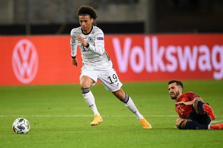 Leroy Sane í leik með þýska landsliðinu í Þjóðadeildinni.