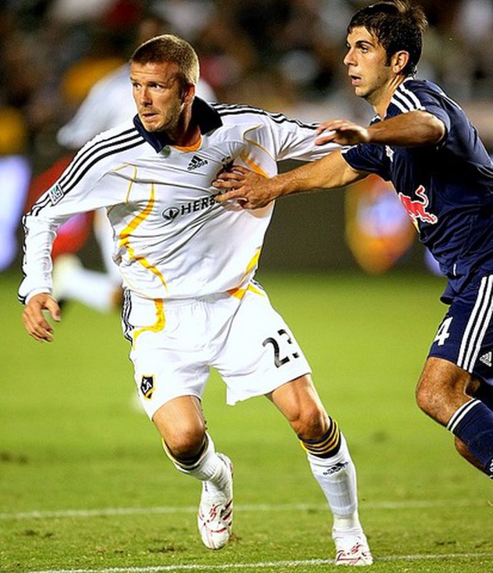 David Beckham í leik með LA Galaxy.