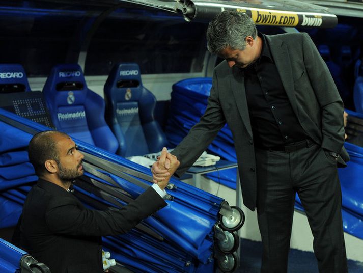 Pep Guardiola og Jose Mourinho.