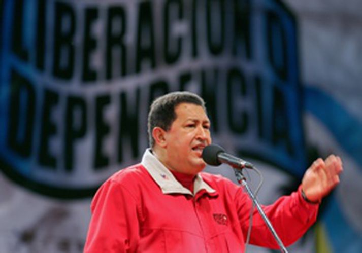 Hugo Chavez, forseti Venesúela.