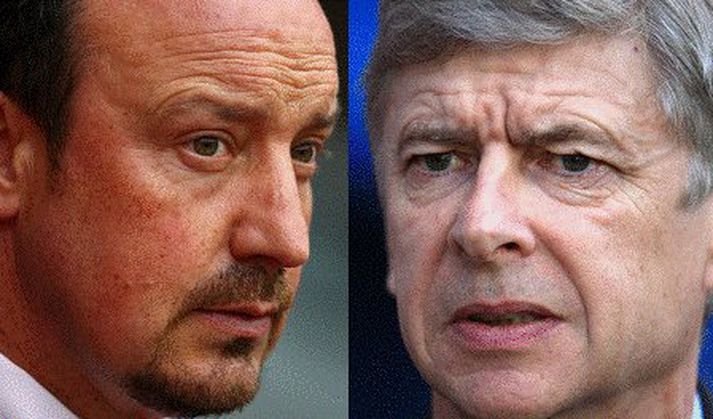 Rafa Benitez og Arsene Wenger