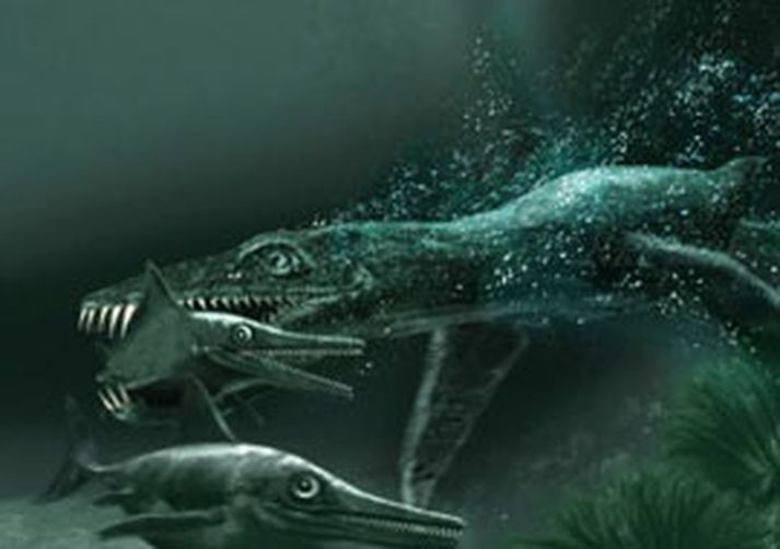 Pliosaurus að snæðingi