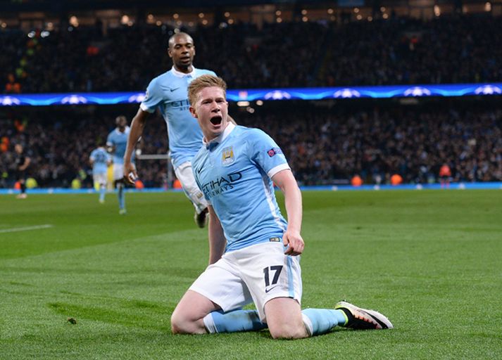 Kevin De Bruyne fagnar marki sínu.