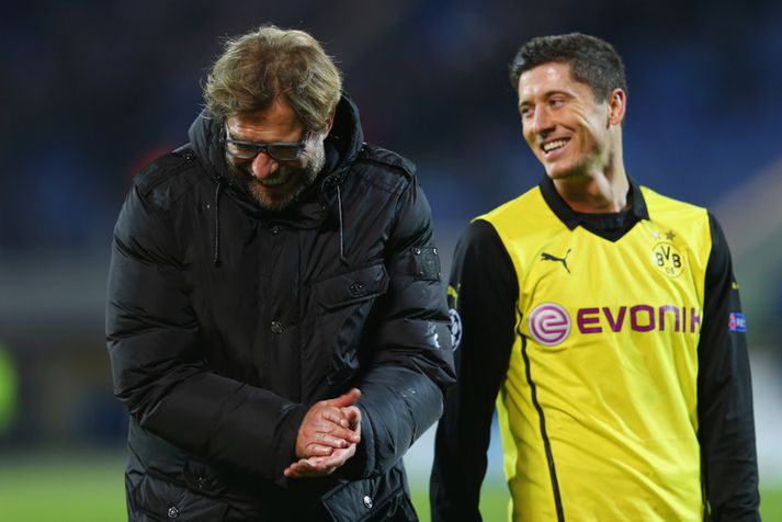 Robert Lewandowski og Jürgen Klopp.