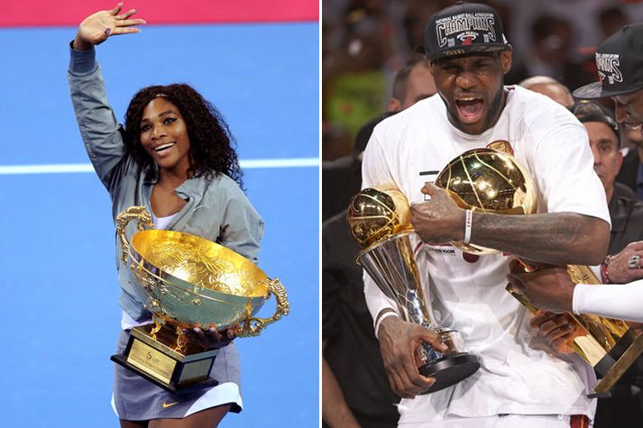 LeBron James og Serena Williams.