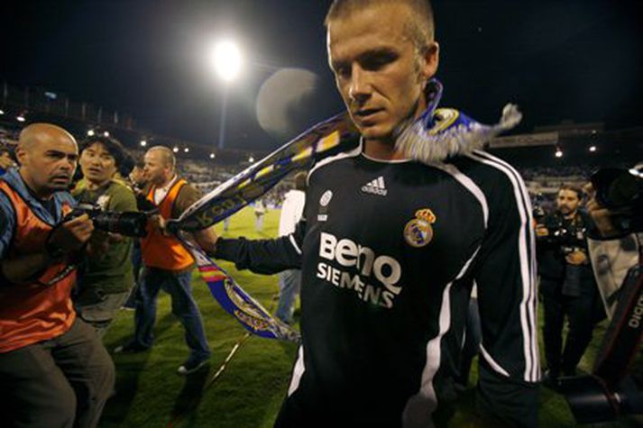 Beckham eftir leik Real Madrid og Real Zaragoza um helgina.