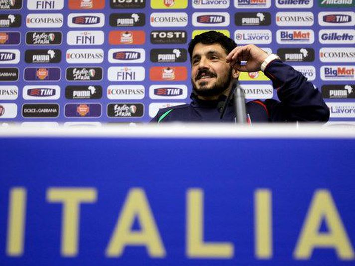 Gennaro Gattuso á blaðamannafundi.