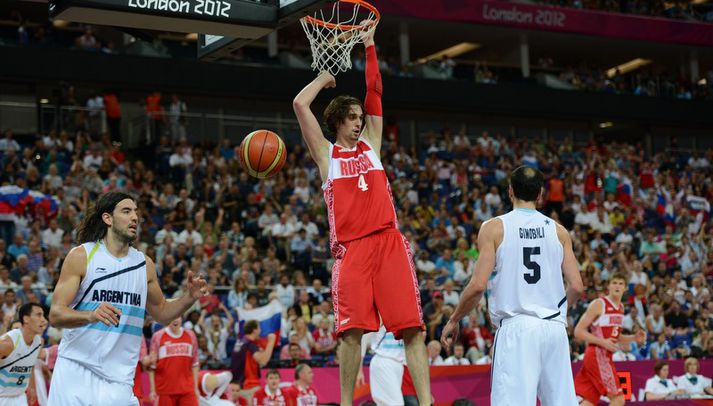 Alexey Shved átti stórleik hjá Rússum.