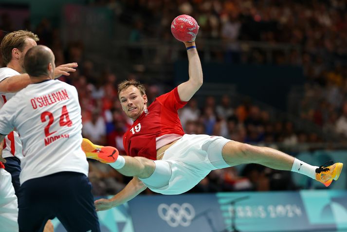 Mathias Gidsel á góða möguleika á að verða markakóngur á öllum þremur stórmótum handboltans og það á innan við tveimur árum.