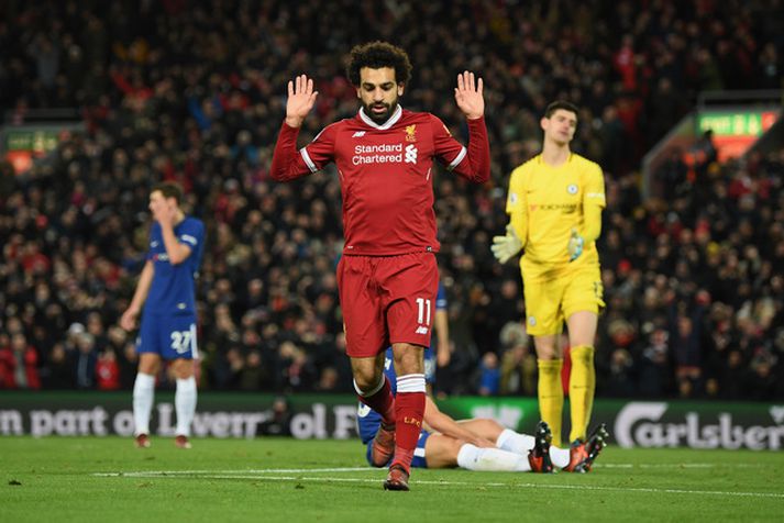 Mohamed Salah er markahæstur í ensku úrvalsdeildinni með 10 mörk.