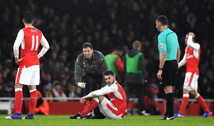 Ramsey entist aðeins í 20 mínútur gegn Watford.