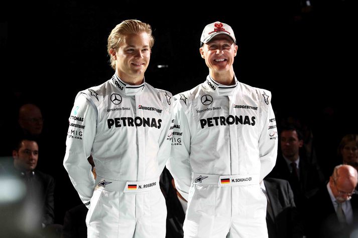 Nico Rosberg og Michael Schumahcer.