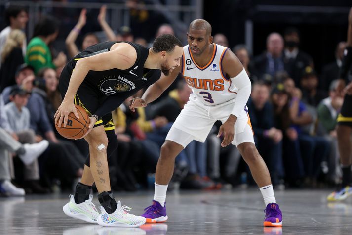 Chris Paul lék með Phoenix Suns á nýafstaðinni leiktíð en var skipt til Washington Wizards á dögunum. Hann virðist hins vegar ekki ætla að stoppa lengi þar.