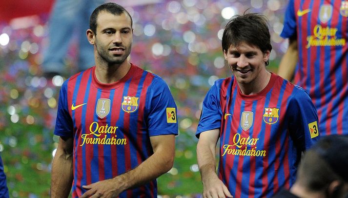 Javier Mascherano og Lionel Messi.