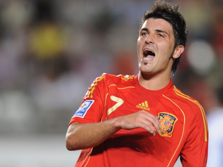 David Villa verður áfram með Valencia.