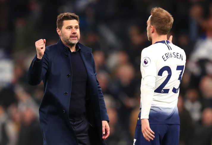 Pochettino með Dananum Eriksen í kvöld.