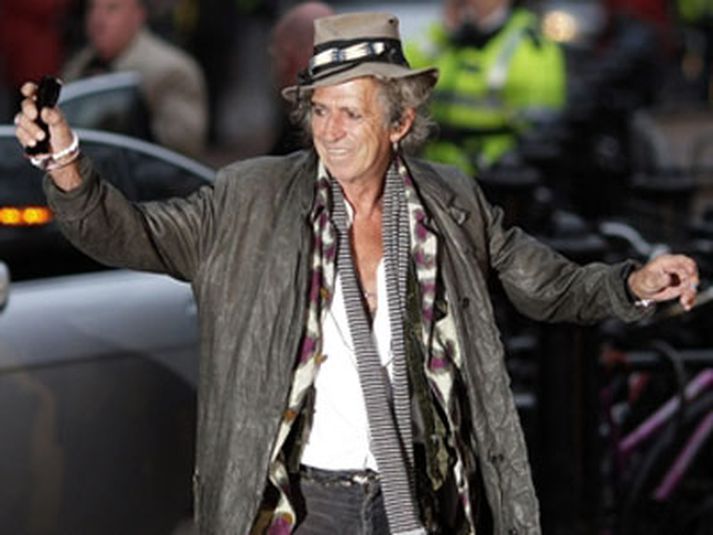 Ofurtöffarinn Keith Richards er í tíunda sæti.