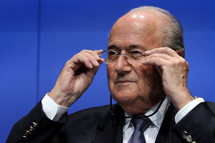 Sepp Blatter f orseti FIFA sagði ásaknir um mútugreiðslur hafa skaðað samtökin. MYND/AFP