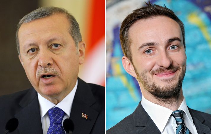 Óvinirnir Erdocan og Böhmermann.