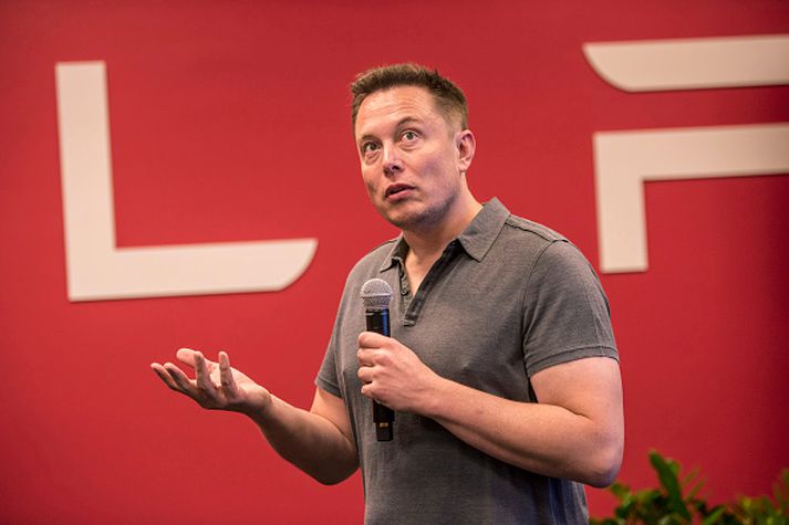 Elon Musk hóf deilur við dóttur leirlistamannsins á Twitter í vikunni.