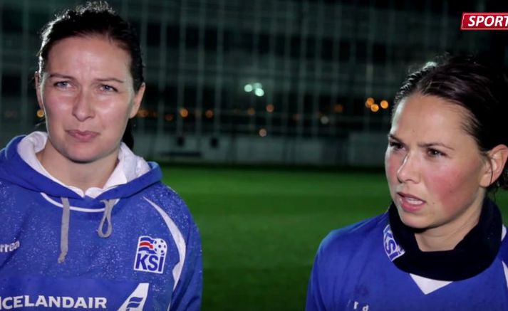 Guðbjörg Gunnarsdóttir og Sara Björk Gunnarsdóttir eru klárar í slaginn.