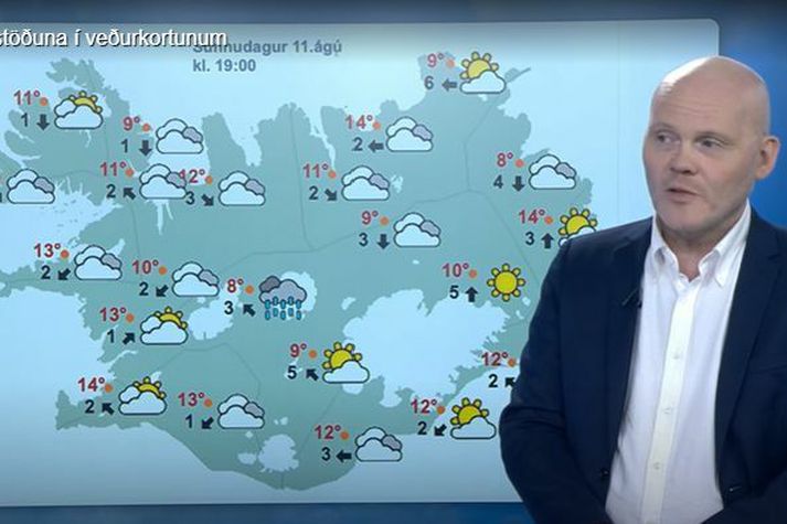 Það viðrar vel til gleðigöngu á morgun segir Haraldur veðurfræðingur.