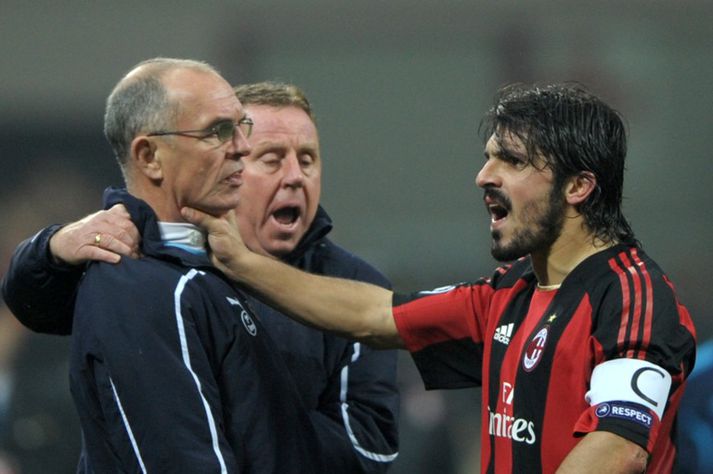 Gattuso tekur á Joe Jordan.