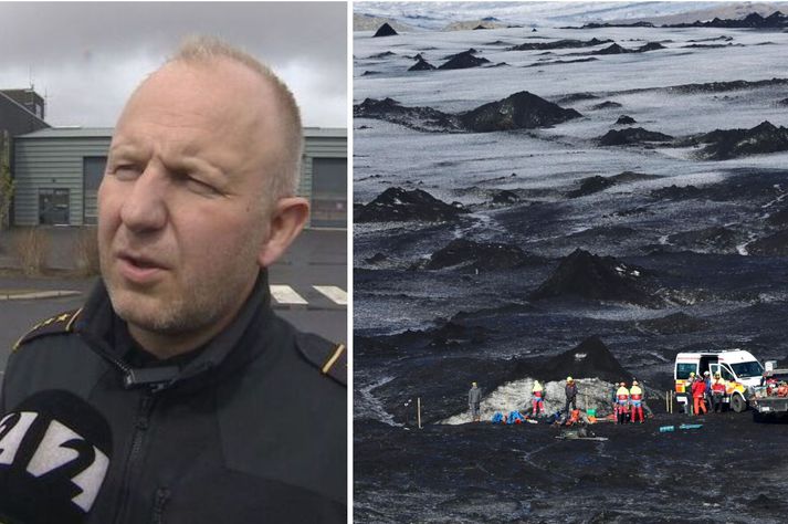 Leit var hætt á Beriðarmerkurjökli í dag. Sveinn Kristján ræddi leitina í Reykjavík síðdegis á Bylgjunni.