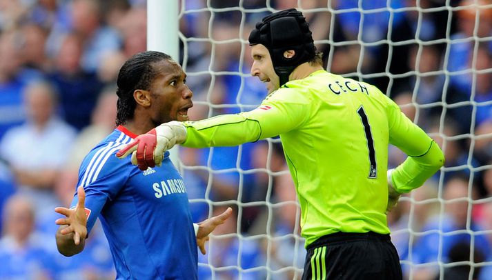 Petr Cech og Didier Drogba.