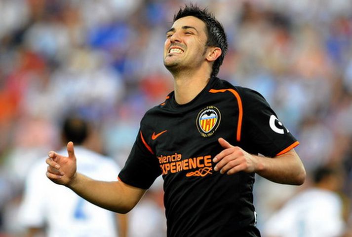 David Villa í leik með Valencia.