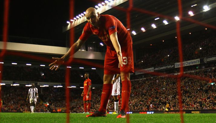 Jonjo Shelvey í leiknum í kvöld.