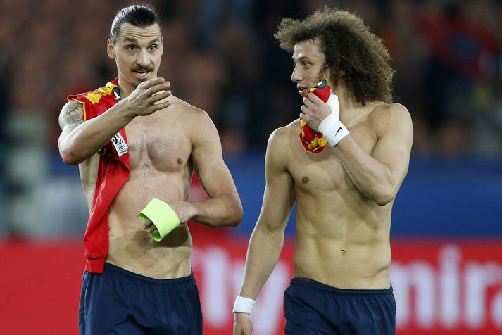 Zlatan Ibrahimovic og David Luiz.