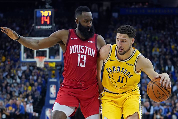 Klay Thompson og James Harden.