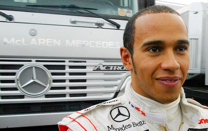 Lewis Hamilton á Spáni um helgina.
